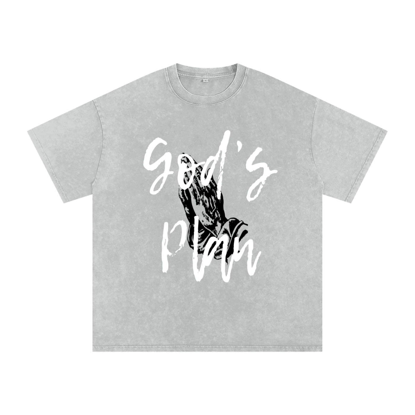 Snow Washed Oversized Cotton T-Shirt