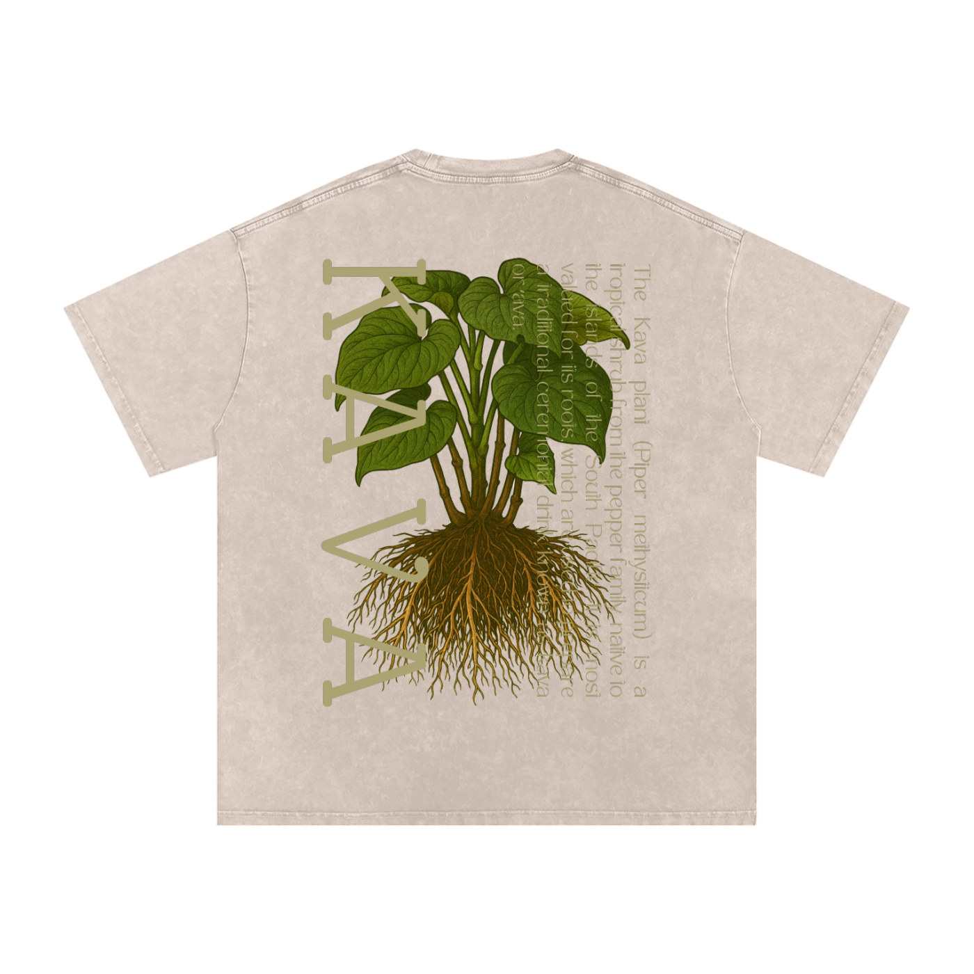 Oversized Washed Kava T-Shirt