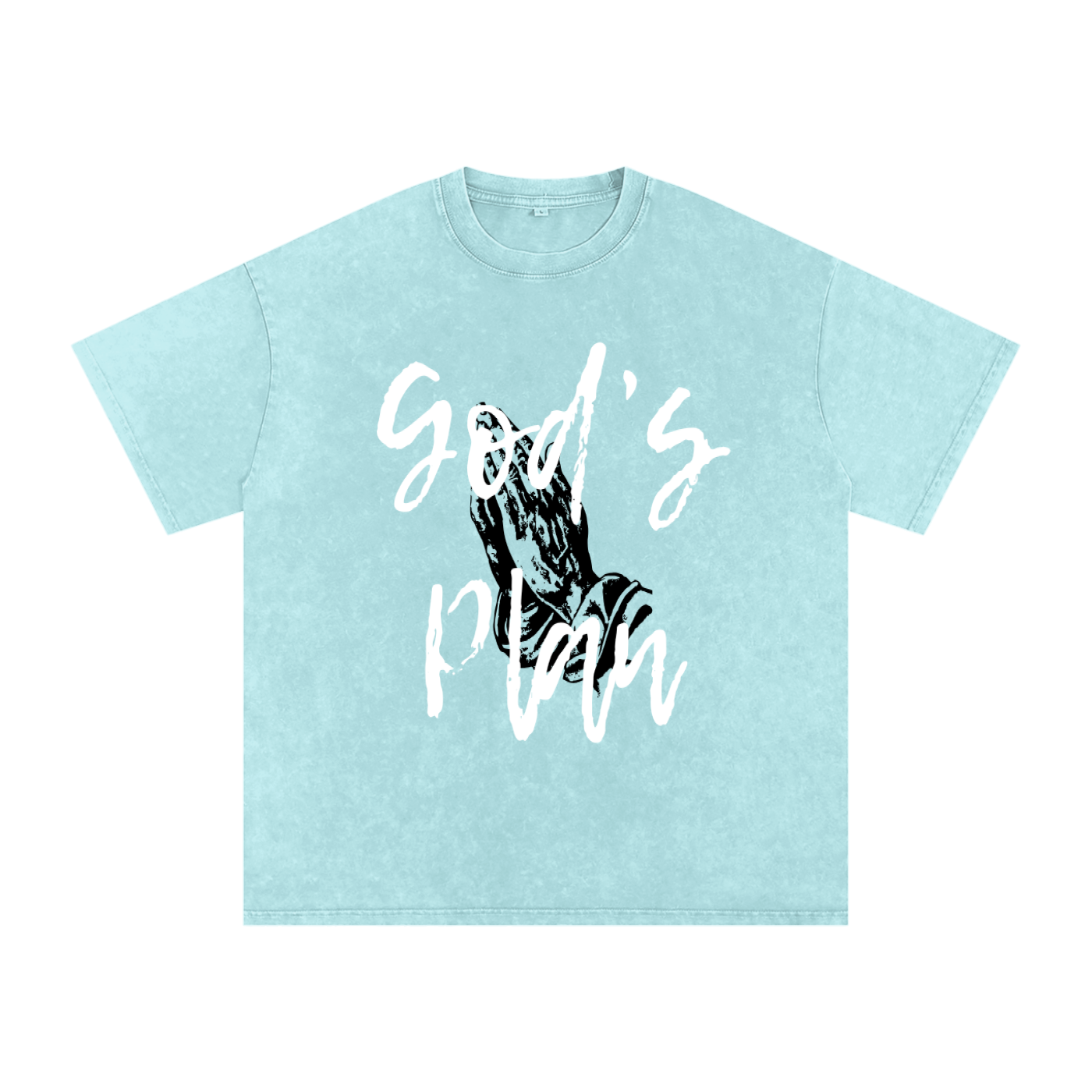 Snow Washed Oversized Cotton T-Shirt