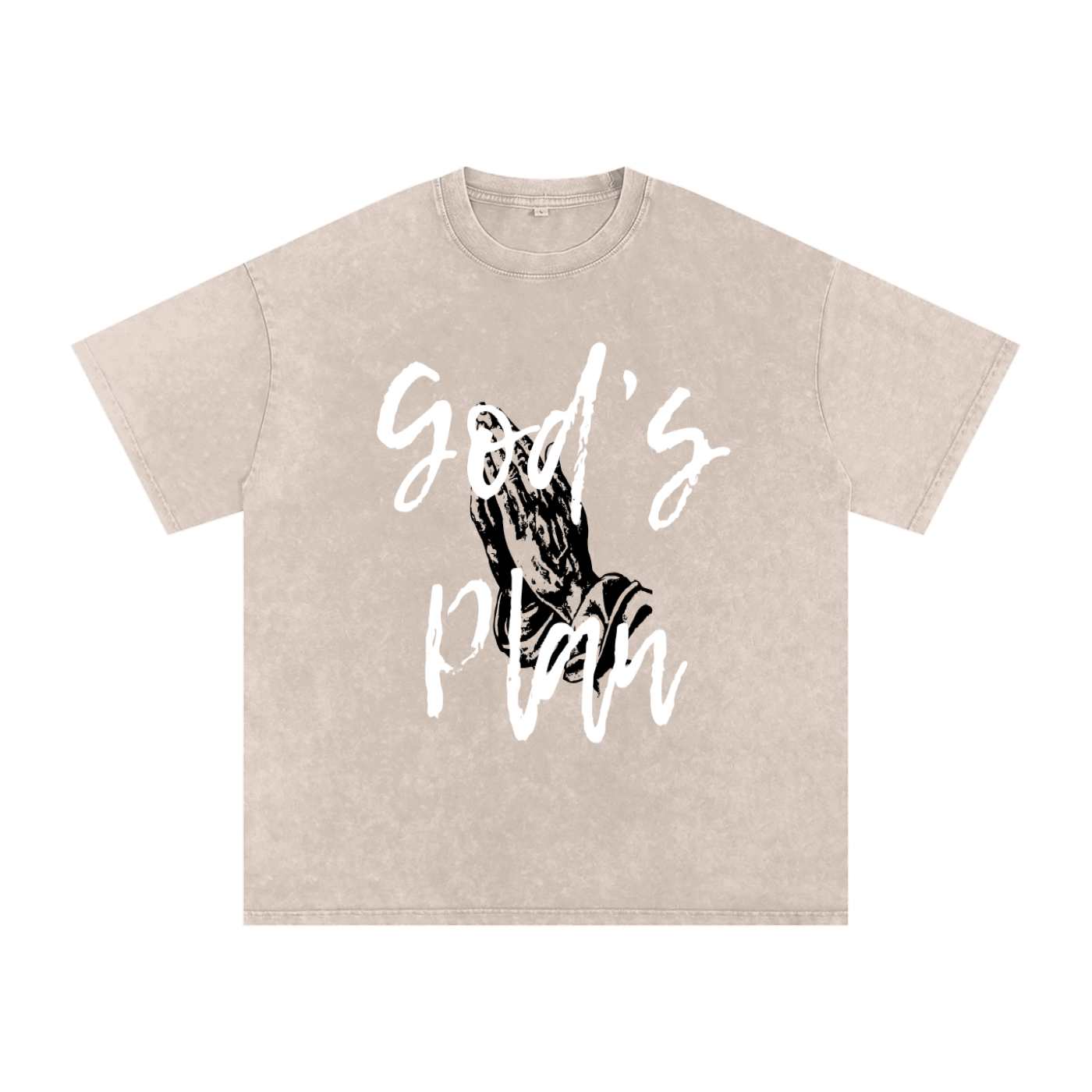 Snow Washed Oversized Cotton T-Shirt