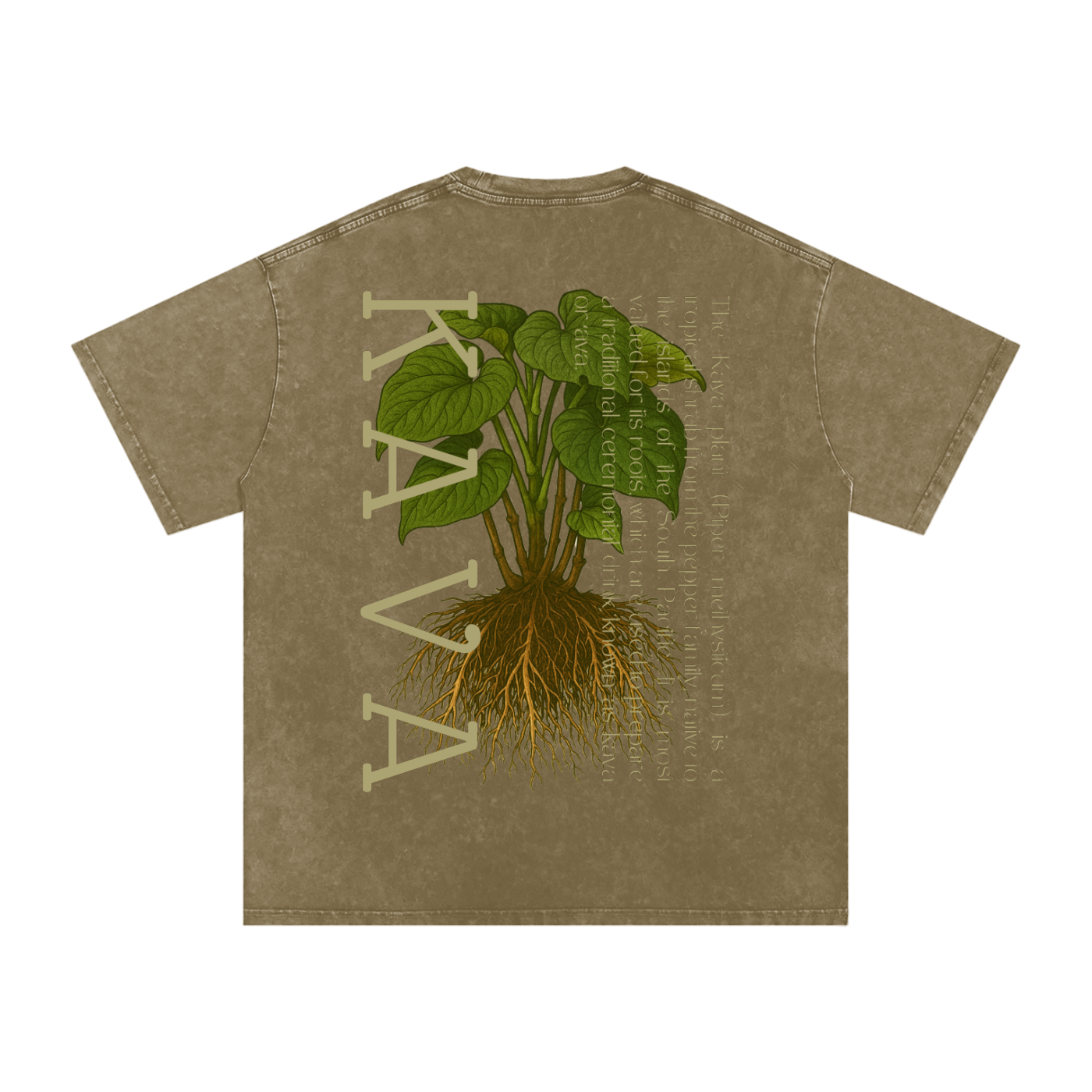 Oversized Washed Kava T-Shirt